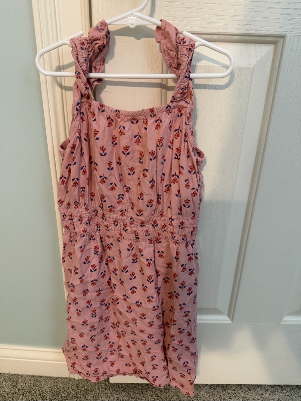 Carter’s Girls' Pink Floral Elastic-Waist Dress